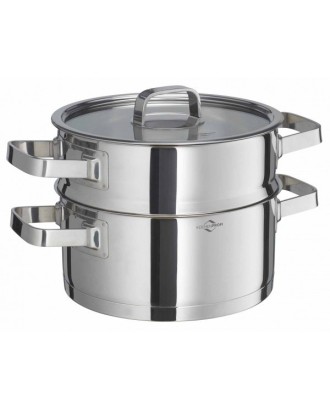 Oala cu insertie pentru gatit la aburi, inox, 3 litri, colectia San Remo Cook - KUCHENPROFI